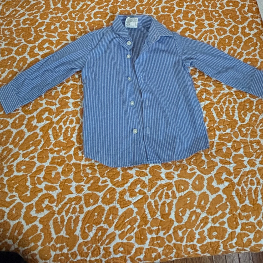 Blue Striped Kids Shirt